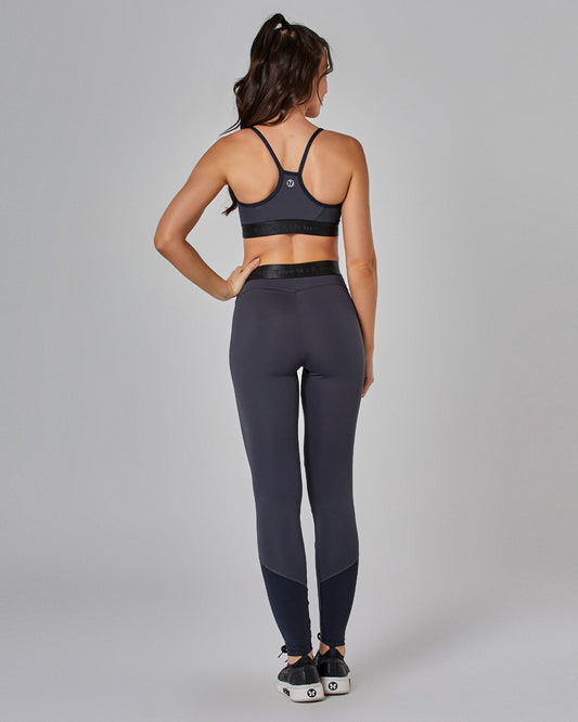 Conjunto Top e Legging Fusô Bicolor Prime Preto Vestem