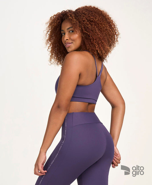 Top Nadador C/ Elástico Personalizado Roxo Velvet Alto Giro