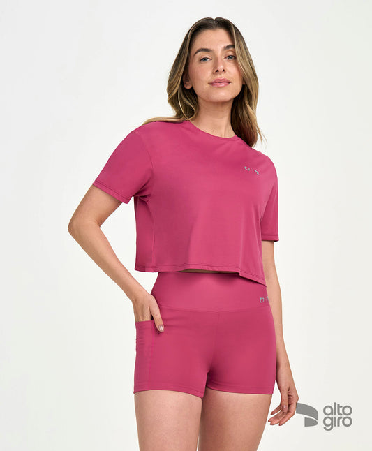 T-shirt Tulipa Tn AG Rosa Escuro Alto Giro
