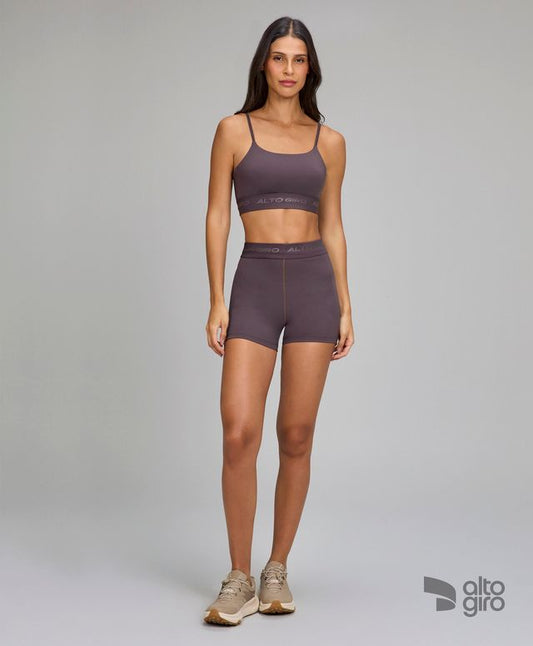 Bermuda Sport Marrom Nobre Alto Giro