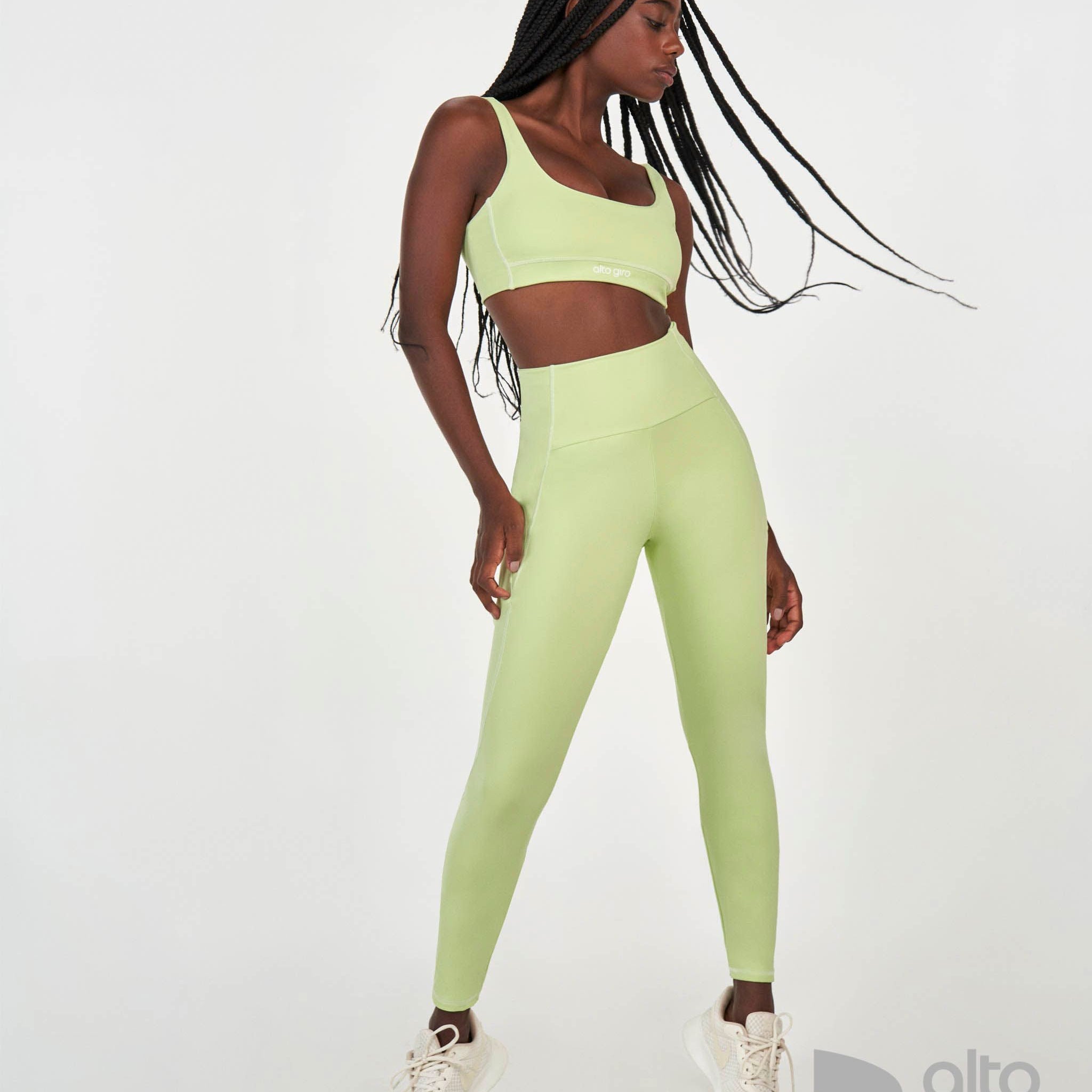 Legging Com Bolso Sport Way Of Life Verde Alto Giro