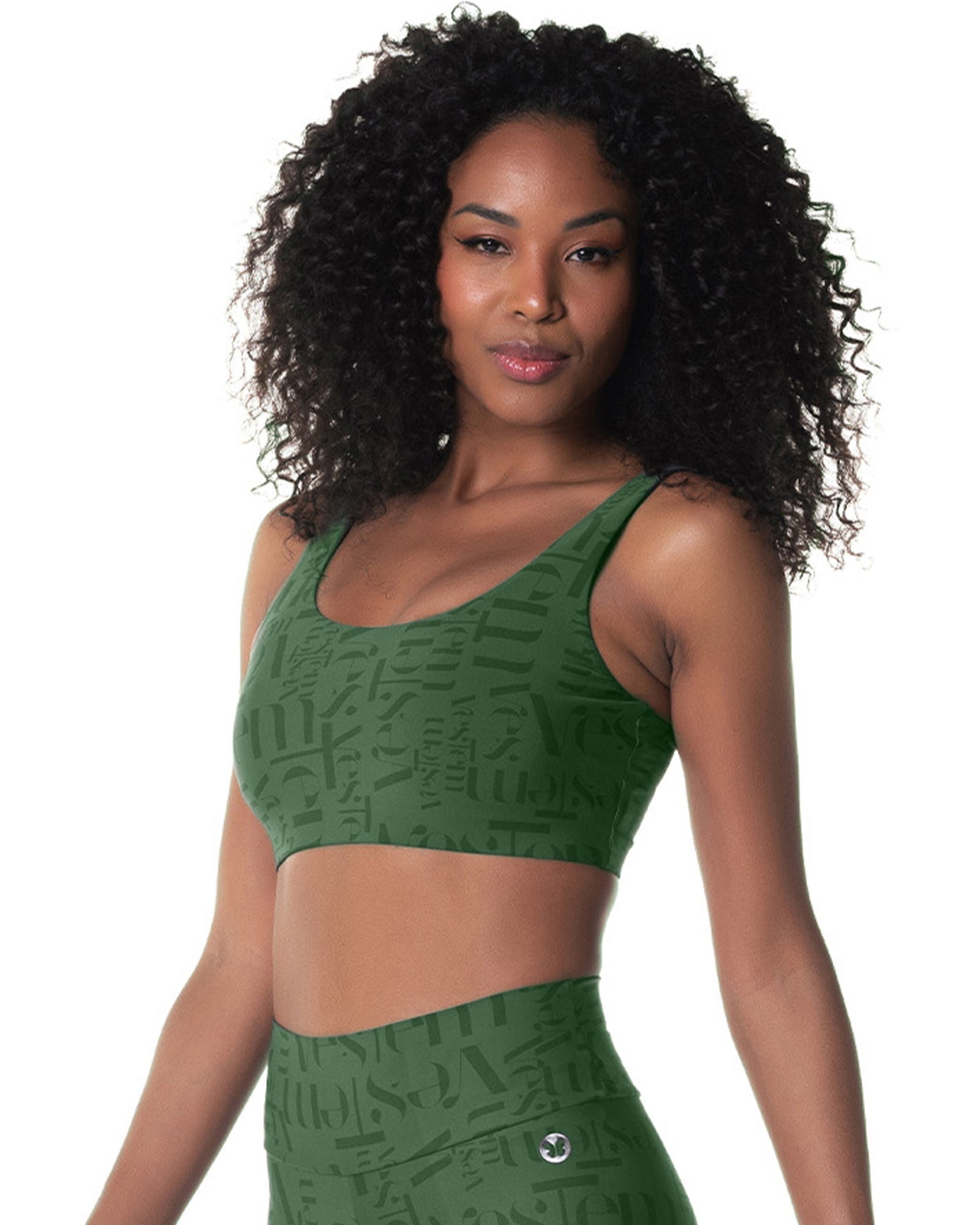 Top Médio Sustentação Logomania Myst Verde Vestem