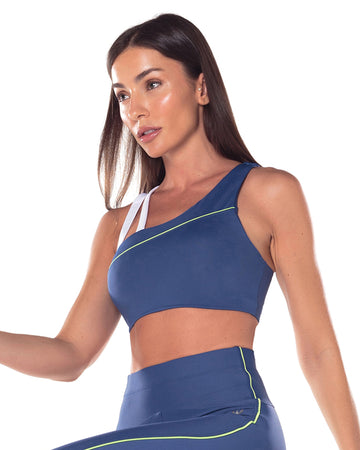 Top Assimetrico Astra Azul Jeans Vestem