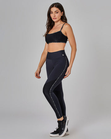 Conjunto Top e Legging Fusô Hype Preto Vestem