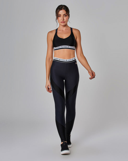 Conjunto Top e Legging Bounce Preto Vestem