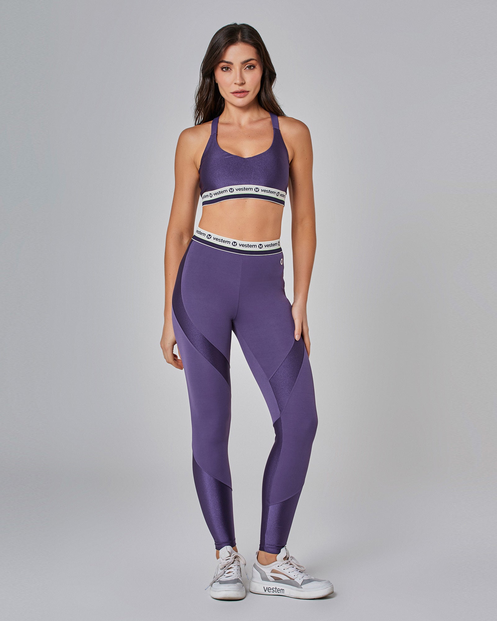 Conjunto Top e Legging Bounce Roxo Vestem
