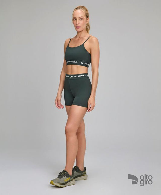 Bermuda Sport Verde Escuro Alto Giro