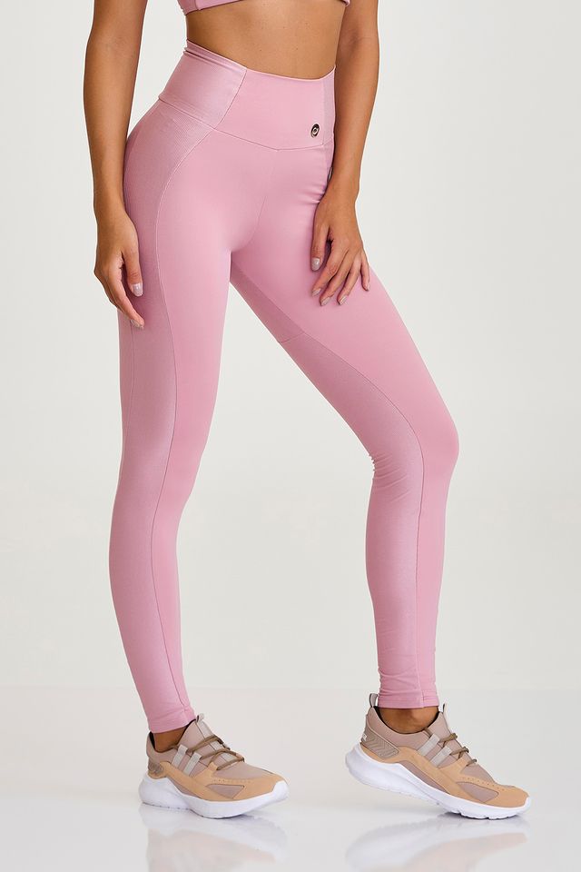 Legging Pro Essencial Rosa Quartzo Caju Brasil
