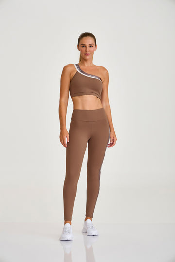 Legging Com Elastico Personalizado Marrom Caju Brasil