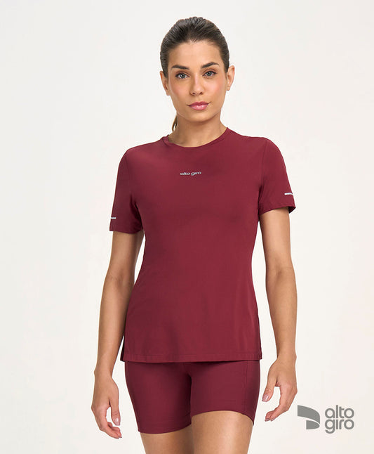 T-Shirt Basica Refletivos Vermelho Tinto Alto Giro
