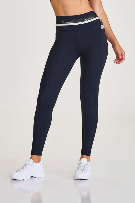 Legging Pro Com Elástico No Cos e Bolso Preto Caju Brasil