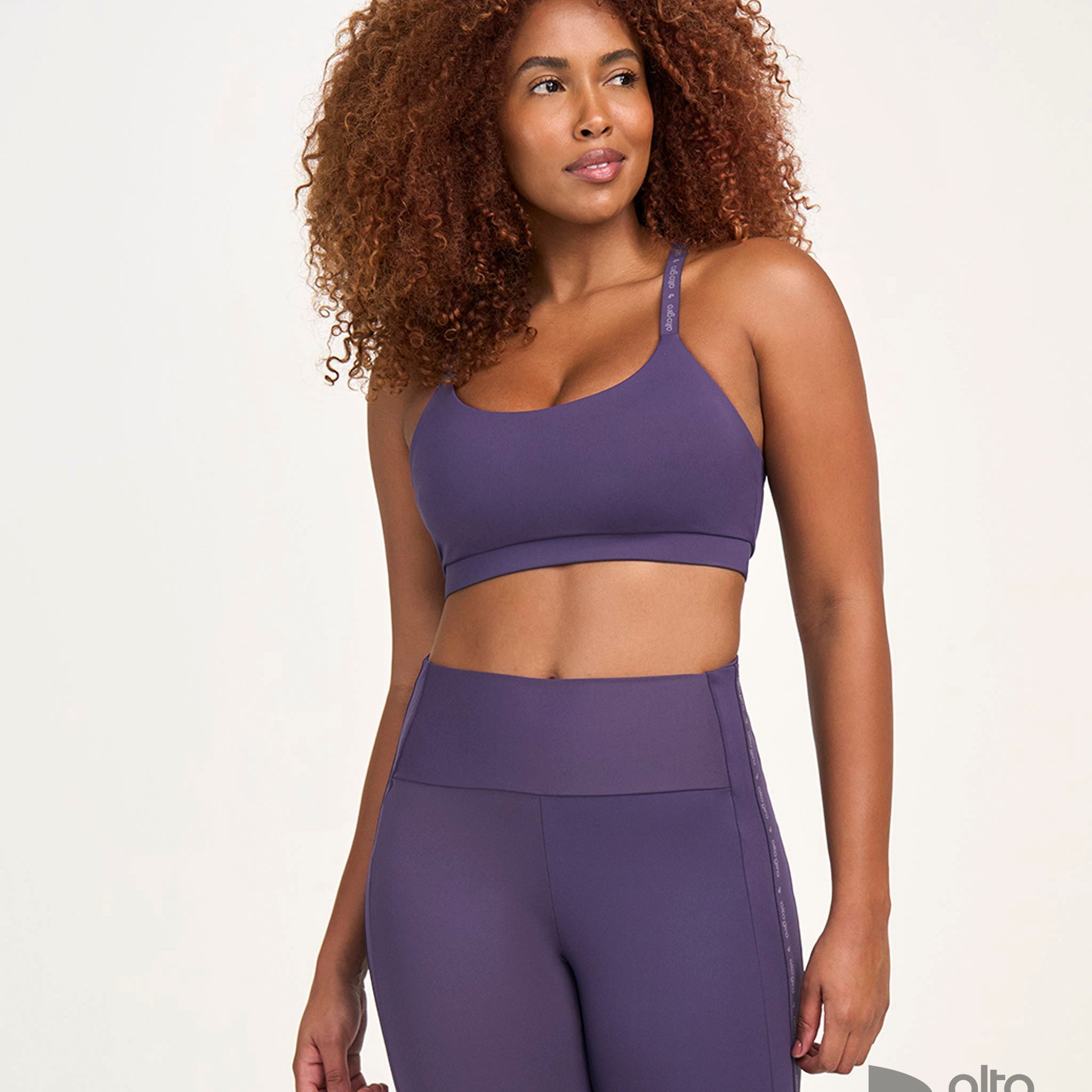 Top Nadador C/ Elástico Personalizado Roxo Velvet Alto Giro
