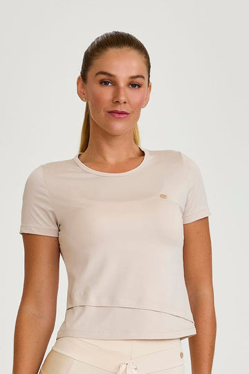 Blusa Blocksun Dry Assimetrica Off White Caju Brasil