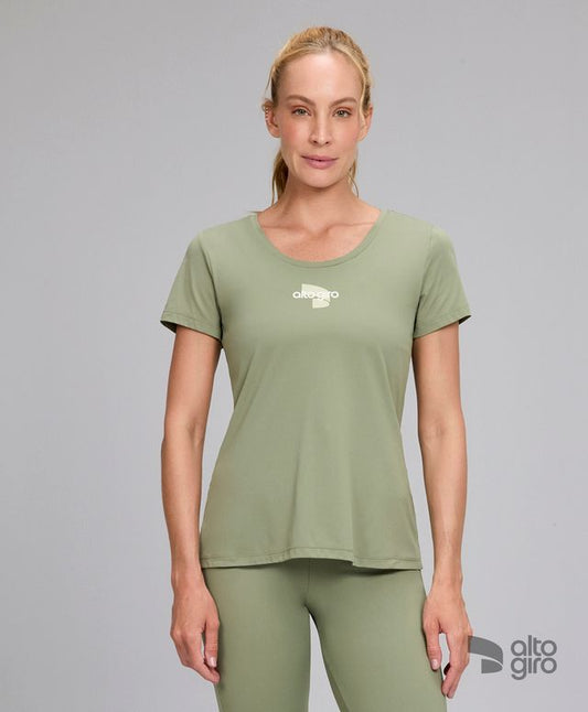 T-shirt Inspiracional Verde Alecrim Alto Giro