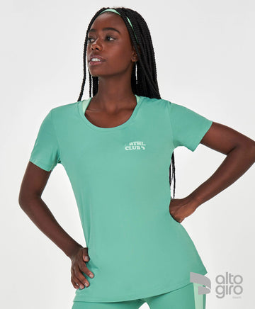 T-Shirt Inspiracional Verde Alto Giro