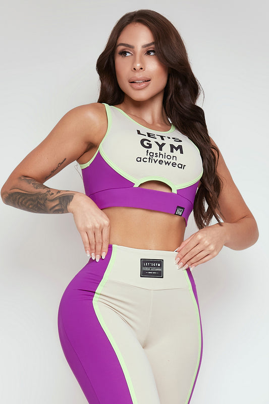 Top Dust Violeta e Off White Lets Gym