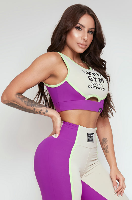 Top Dust Violeta e Off White Lets Gym