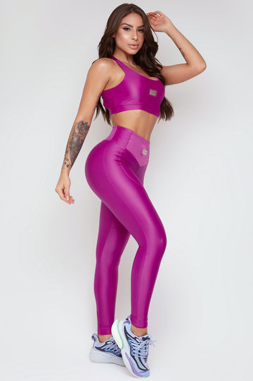 Conjunto Top e Legging Atletic Violeta Lets Gym