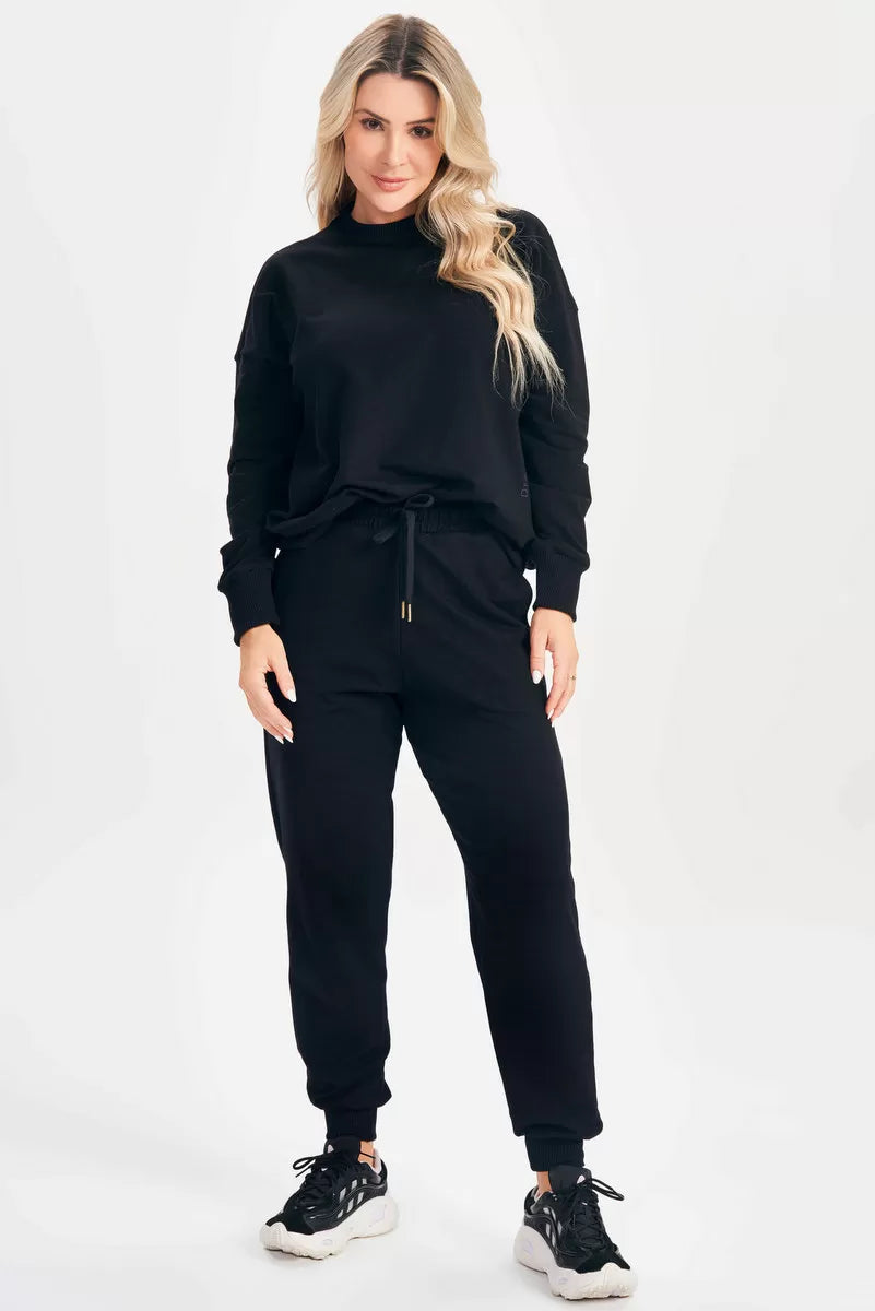 Conjunto Blusa e Calça Jogger Relax Preto Lets Gym