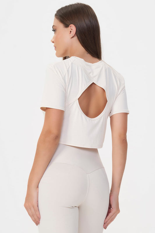 Cropped Lets Basic Off White Lets Gym