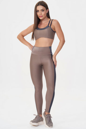 Legging Equilibrium Castanho Lets Gym