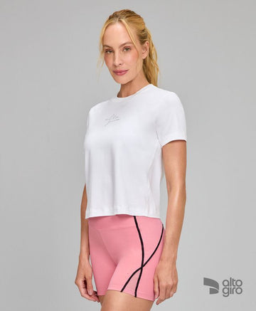 T-shirt Malha Pima Branco Alto Giro