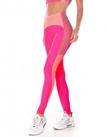 Legging Fuso com Bolsos Laterais Waves Pink Neon Vestem