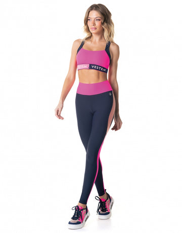 Conjunto Top e Legging Energy Gym Pink Vestem