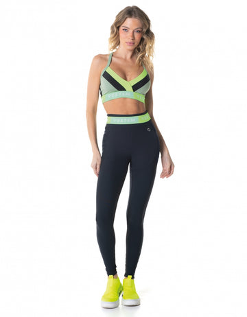 Conjunto Top e Legging Push Ups Preto Vestem