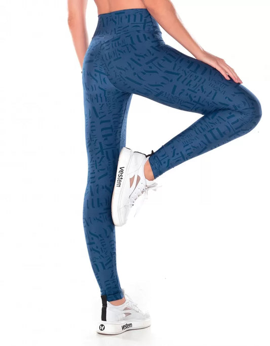 Legging Fuso Myst Azul Vestem