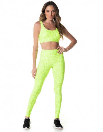 Conjunto Top e Legging Embolden Vestem Amarelo Neon