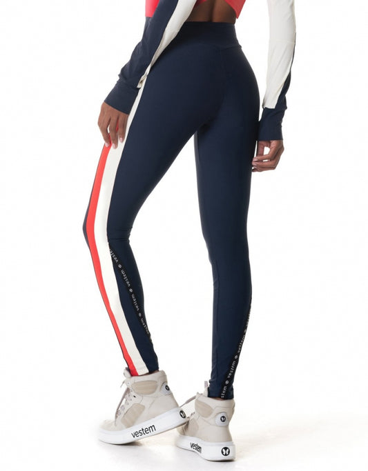 Legging Fuso East Azul Marinho Vestem