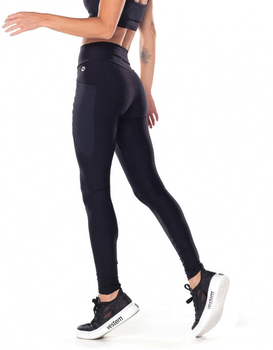 Legging Fuso com Bolsos Luna Preto Vestem