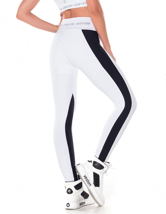 Legging Fuso com Recortes Rush Branco Vestem