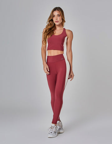 Conjunto Top e Legging com Recortes Connect Vermelho Vestem