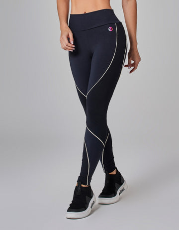 Legging Fusô com Recortes Link Preto Vestem