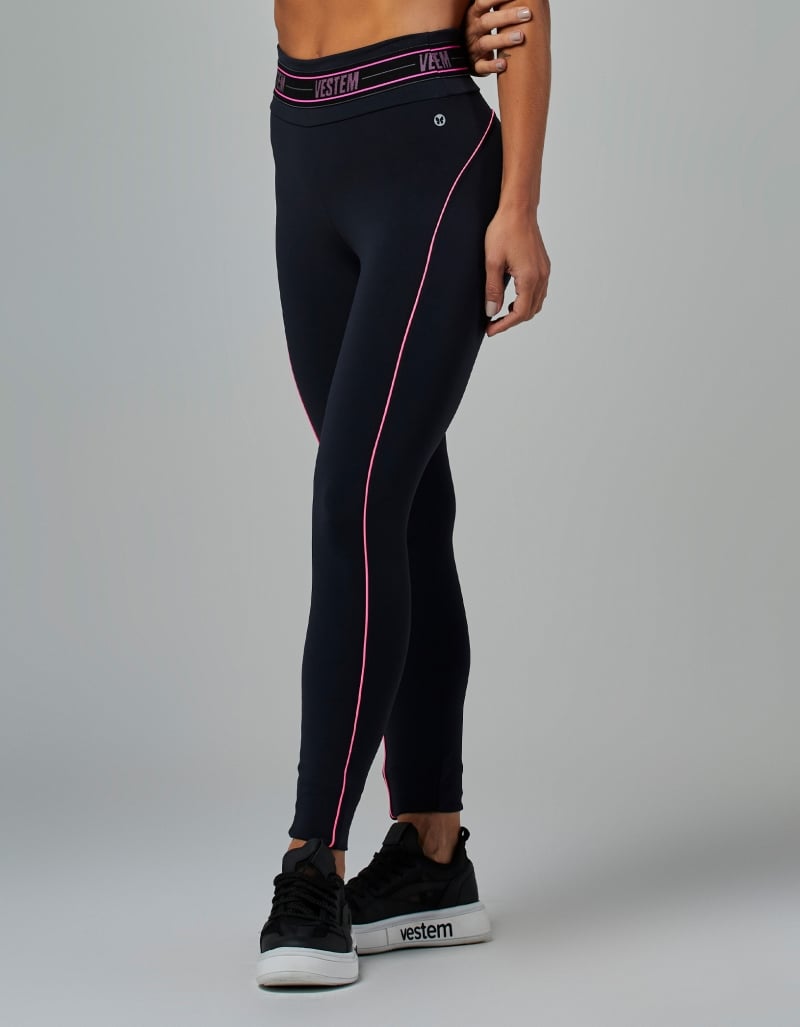 Legging Fusô Elástico Impulse Preto Vestem