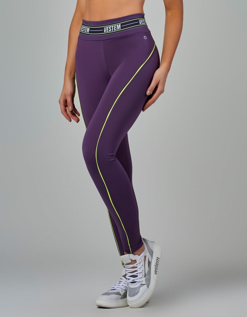 Legging Fusô Elástico Impulse Roxo Ametista Vestem