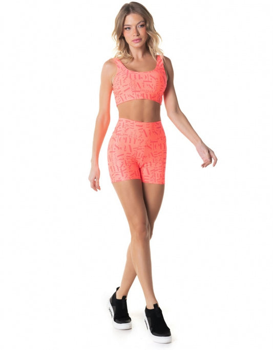 Conjunto Top e Shorts Myst Vestem Laranja