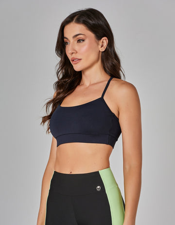 Top Alças Finas Cosmic Preto Vestem
