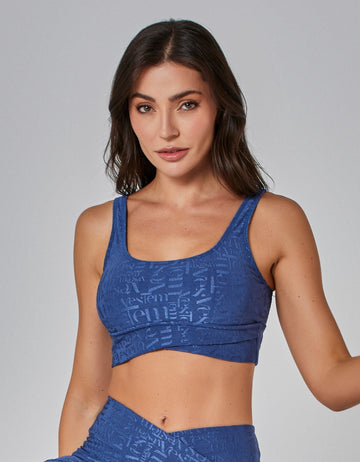 Top Alta Sustentação Winner Azul Jeans Vestem