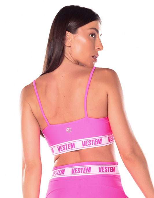 Top Elástico Personalizado Hera Pink Neon Vestem