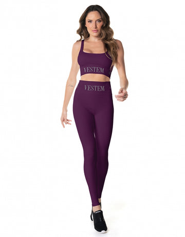 Conjunto Top e Legging Elis Roxo Vestem