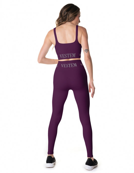 Conjunto Top e Legging Elis Roxo Vestem