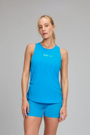 Regata Alongada Lateral Franzida TN AG Azul Ciano Alto Giro
